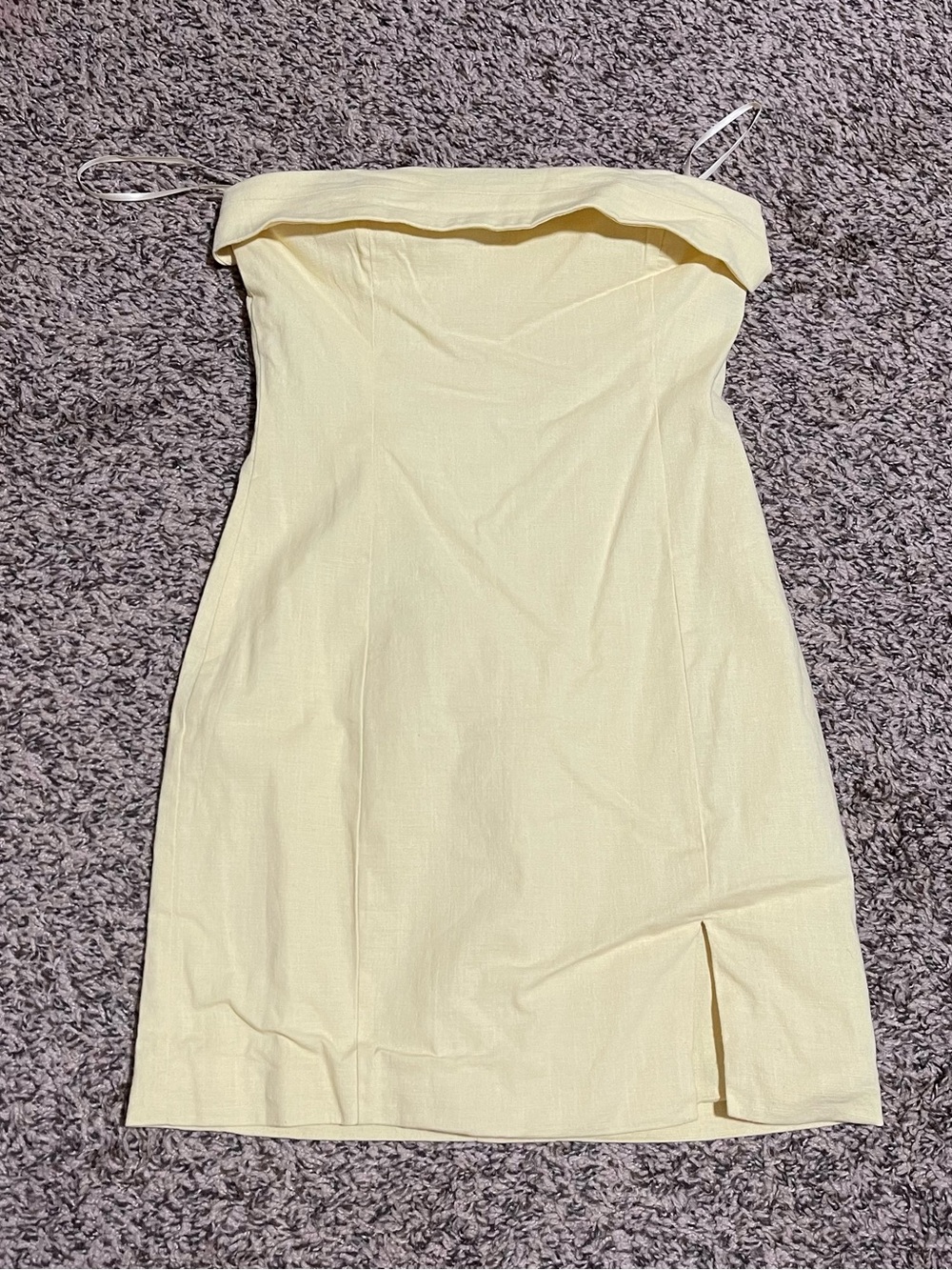 Mable Strapless Yellow Bodycon Summer Dress size M